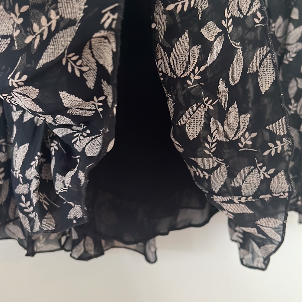 Isabel Marant Etoile Mini Skirt Prune Black Printed Georgette - Picture 10 of 10